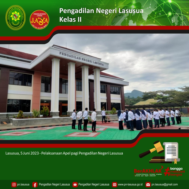 Pelaksanaan Apel Pagi Pengadilan Negeri Lasusua